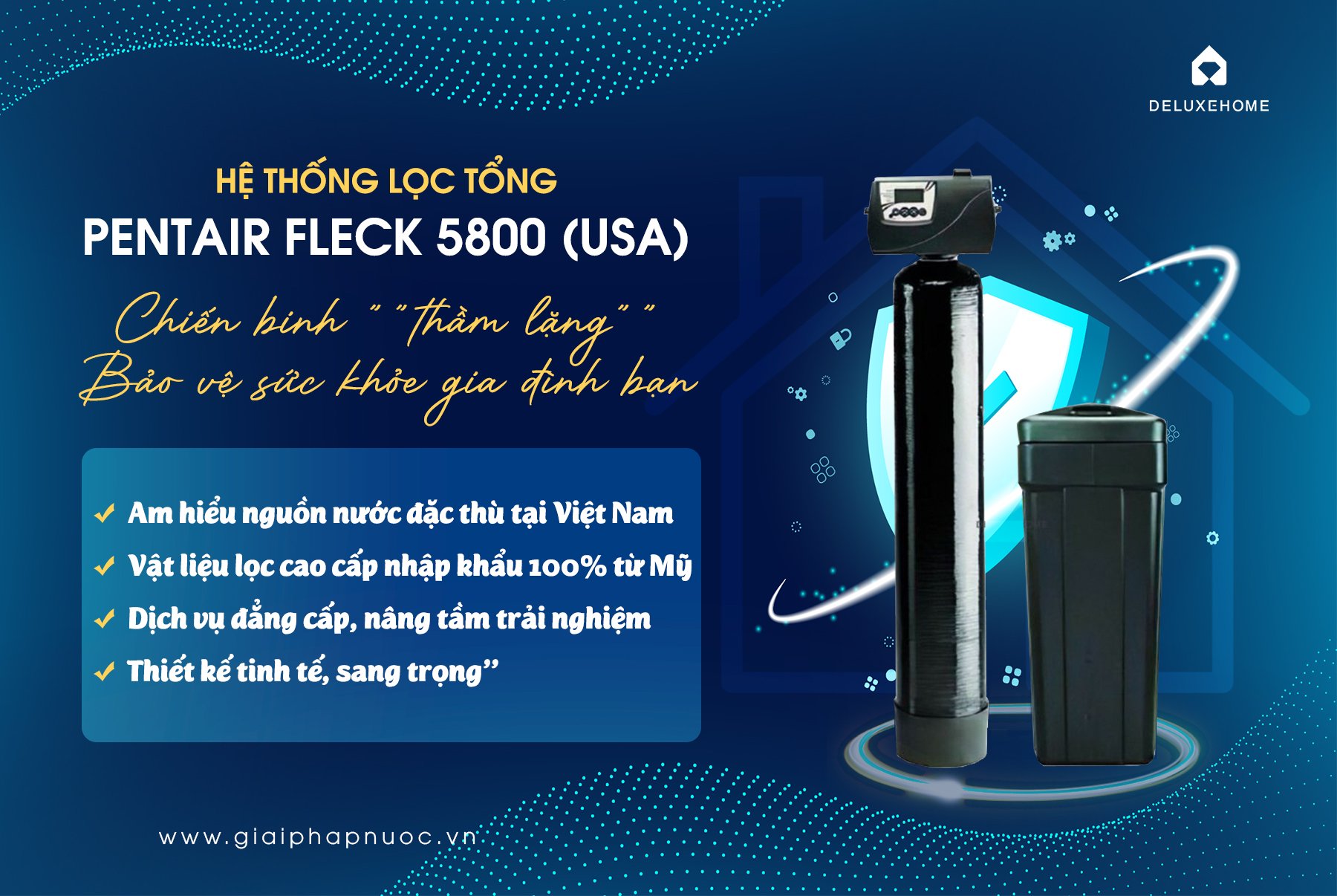 lọc tổng Pentair Fleck 5800 (USA)