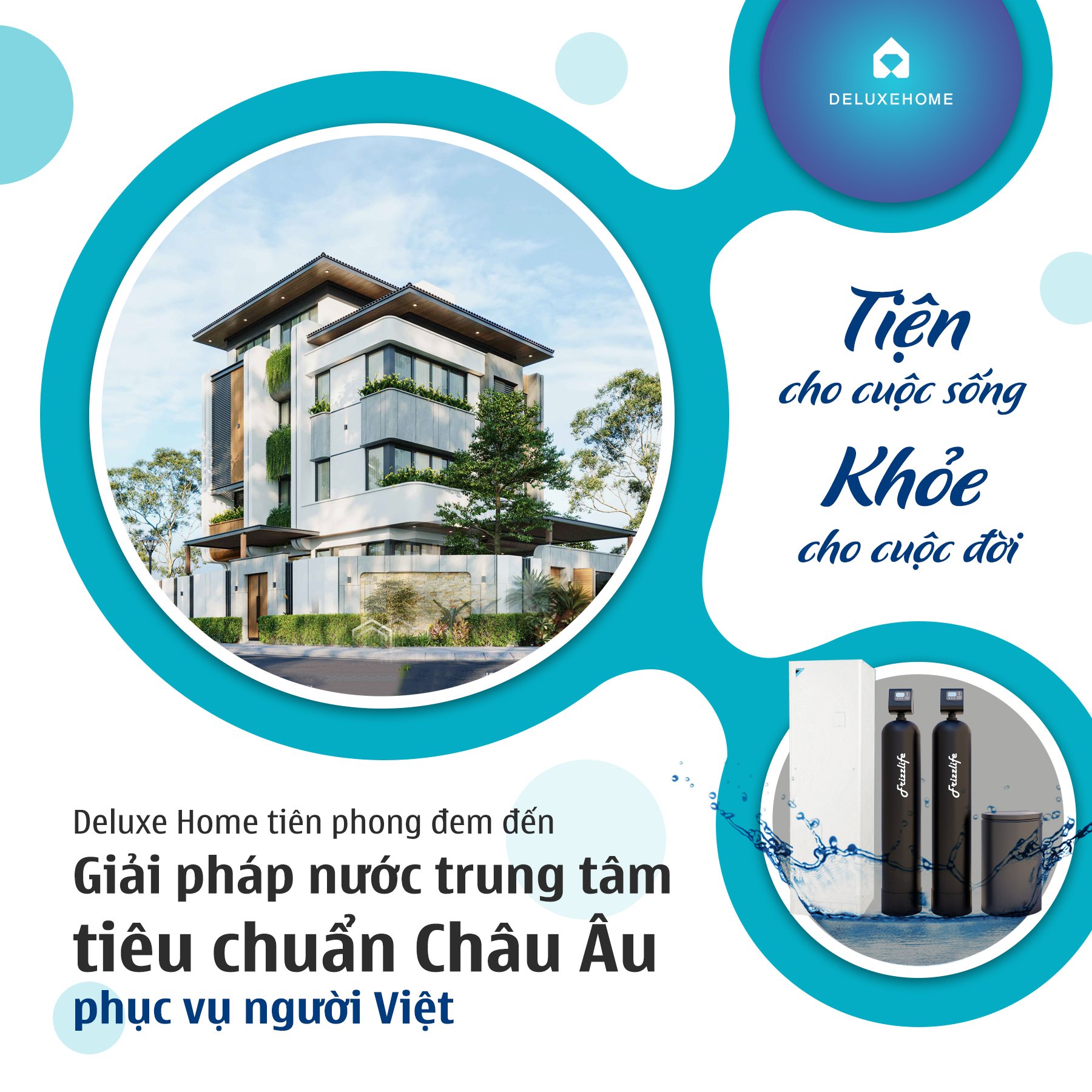 Vì sao kiến trúc sư luôn lựa chọn giải pháp xử lý nguồn nước tại Deluxe Home cho công trình cao cấp?