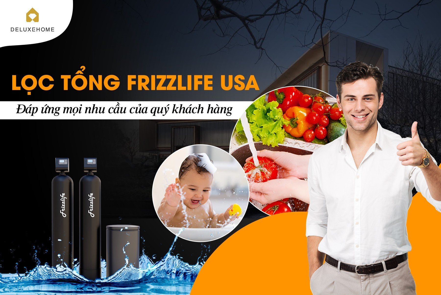 Khách hàng liên hệ Deluxe Home để được xét nghiệm nước và tư vấn giải pháp lọc nước tổng