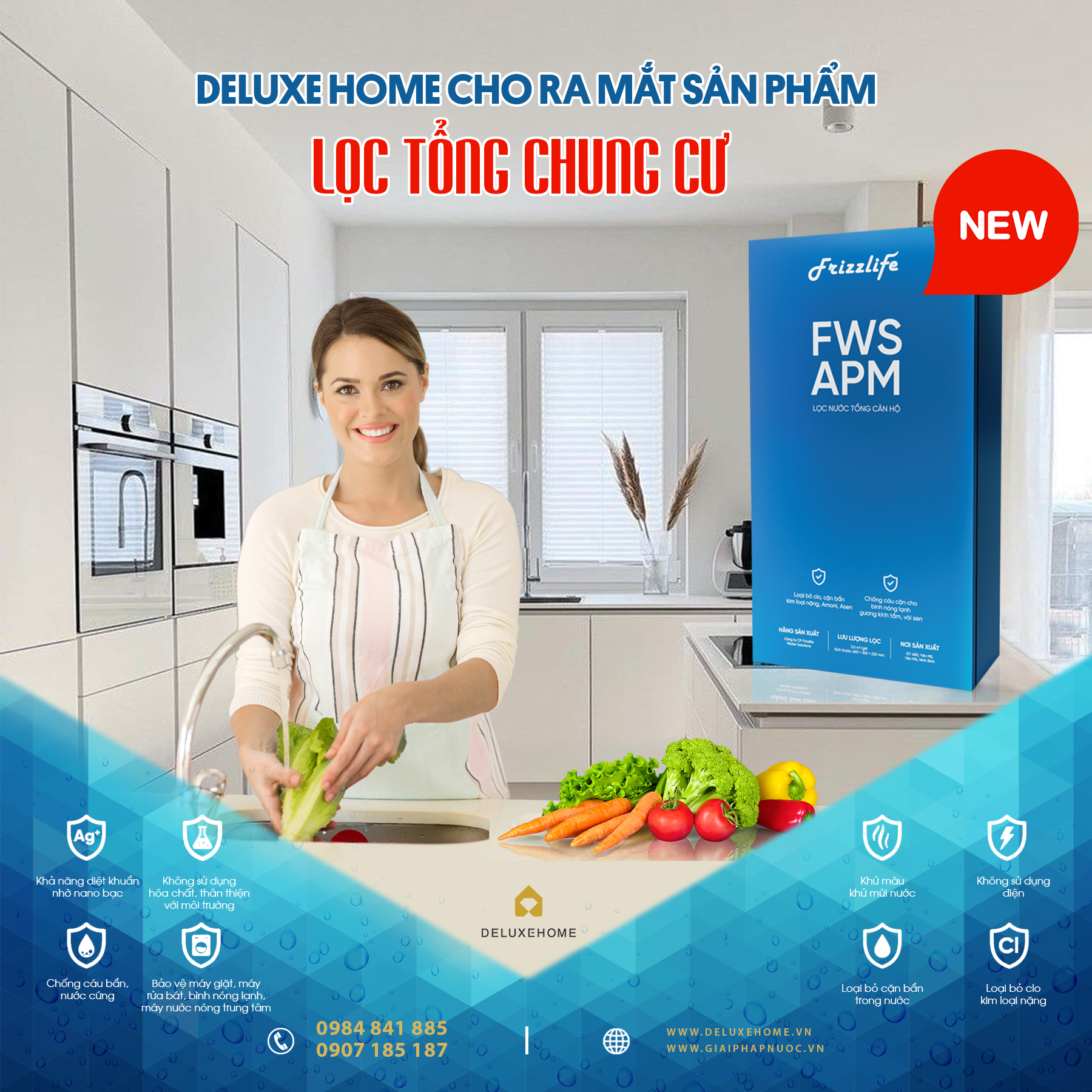 Với bộ lọc tổng chung cư của Giải pháp nước Việt Nam, nước sinh hoạt sạch - an toàn đã không còn là vấn đề đau đầu