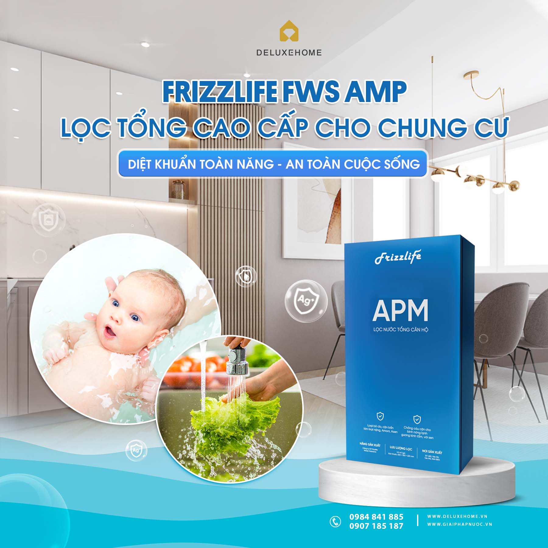 Kế hoạch phát triển lâu dài, bền vững với giải pháp nước trung tâm cho chung cư