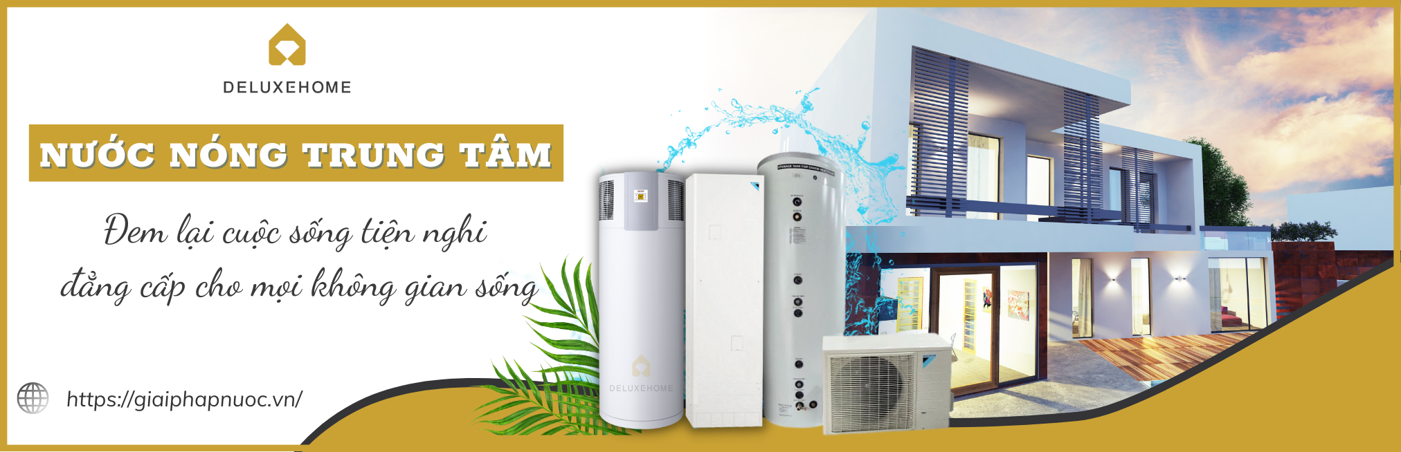 nước nóng trung tâm heatpump, heatpump đức, heatpump nhật