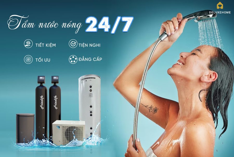 Công nghệ nước nóng trung tâm heatpump